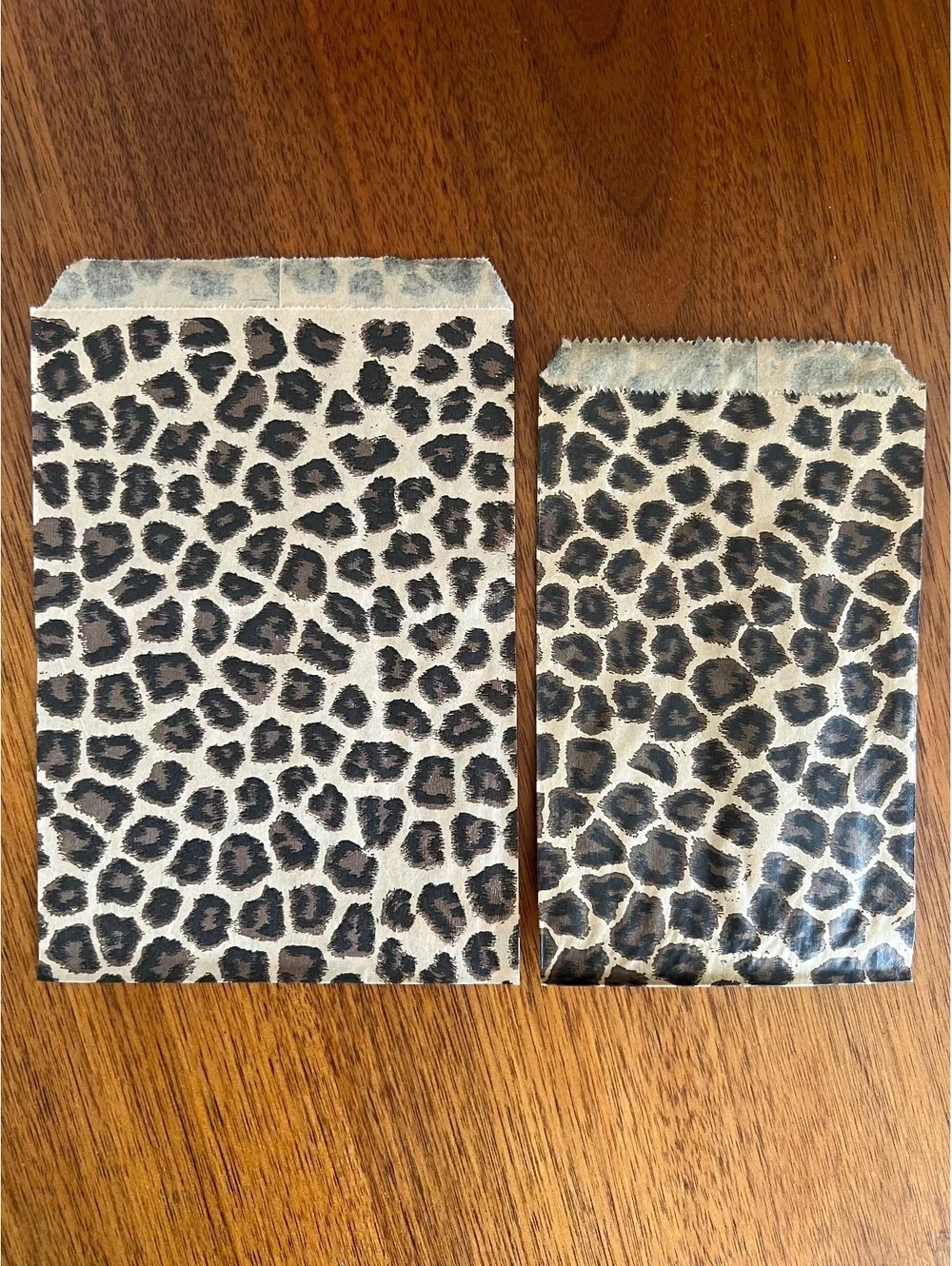 Qty 500~2 sizes~Leopard Animal Print Party Jewelry Favor Treat Paper Gift Bags